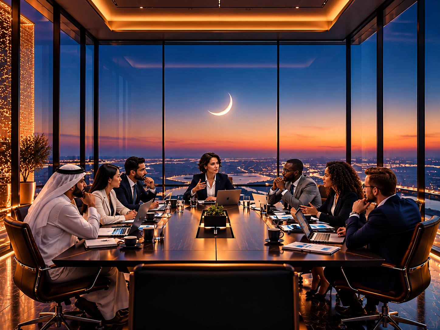 International executives in a boardroom